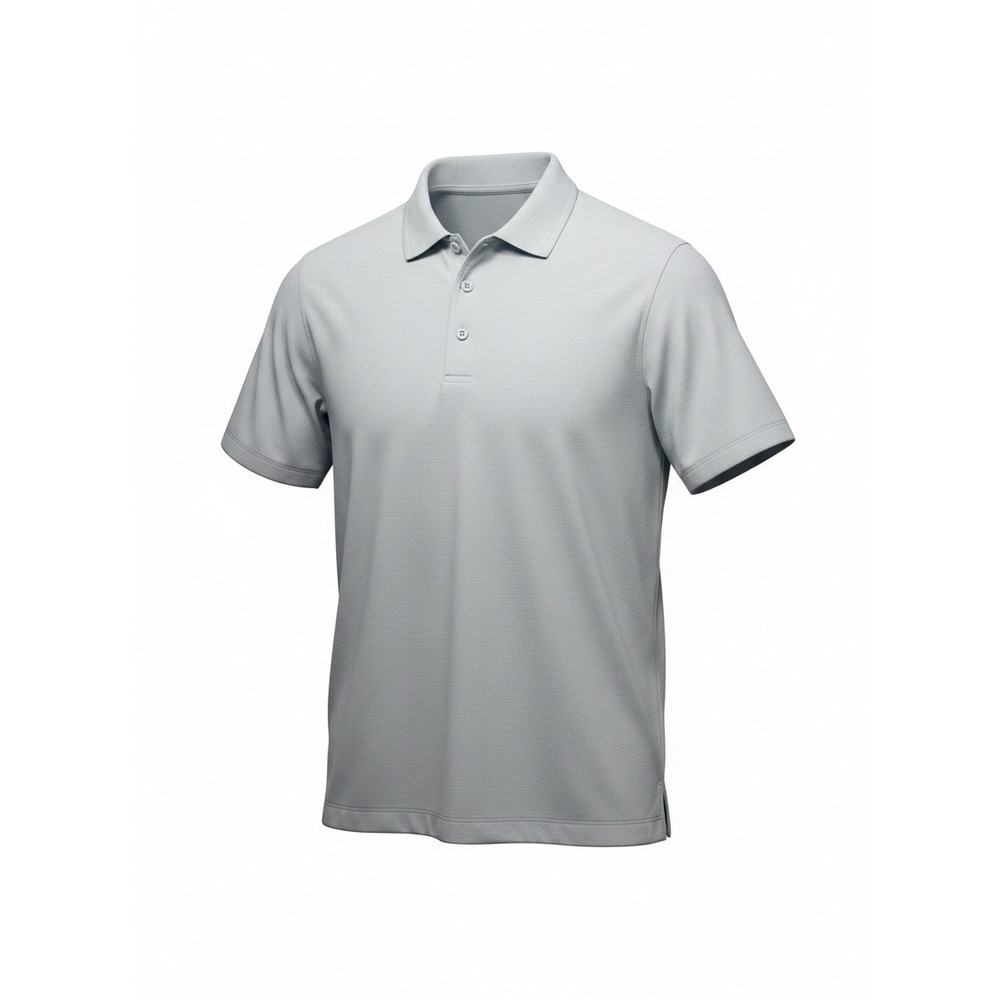 Lululemon Mens Evolution Polo Shirt Light Blue Grey Short Sleeve, Size Small